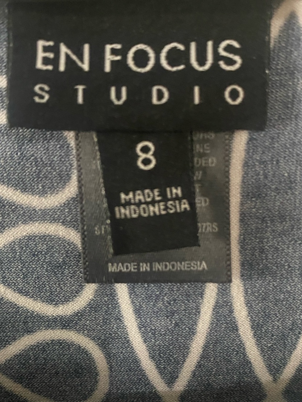 Enfocus Studio Black & White Long Sleeve Geometric Midi Dress - Picture 3 of 3